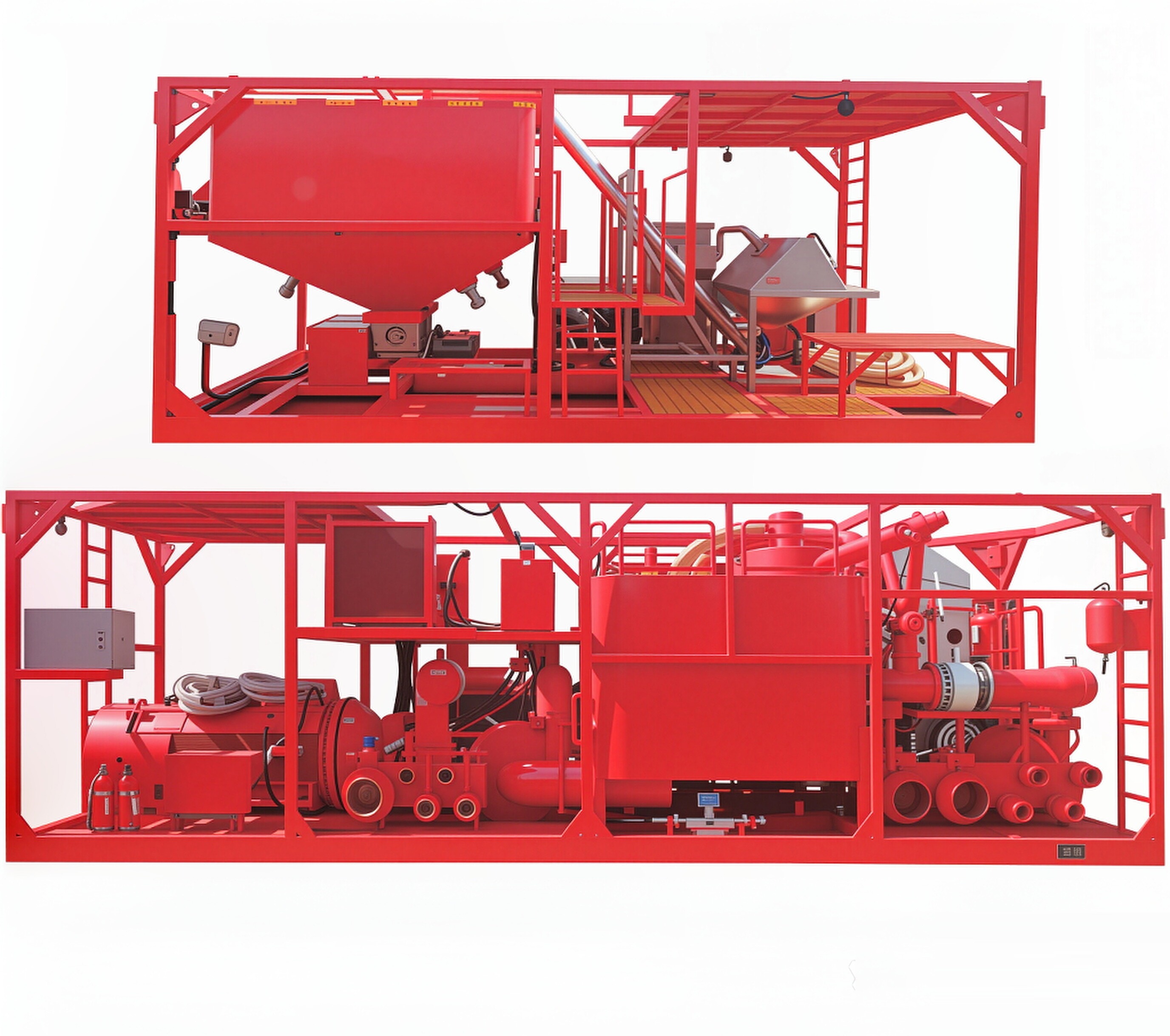 Full electric drive fracturing continuous mixing skid