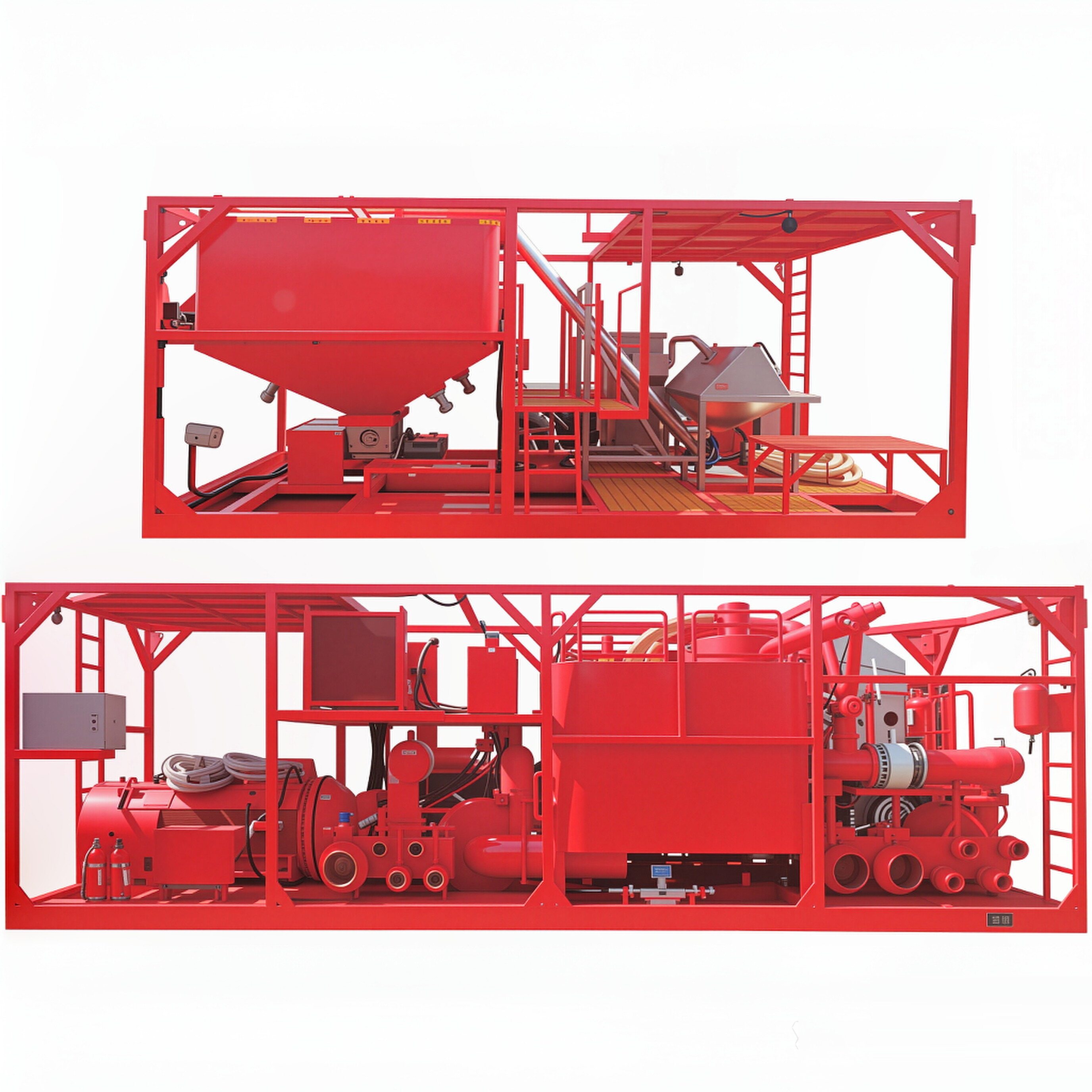 Full electric drive fracturing continuous mixing skid