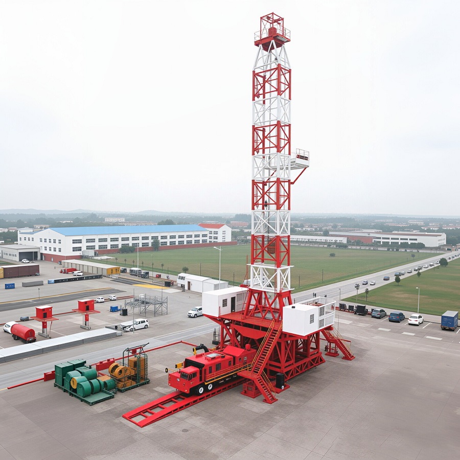 Multi stage Mast Mountain Workover Rig